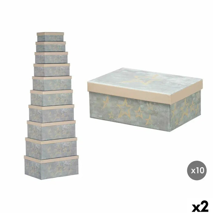 Декоративна кутия Pincello 64 64 Сметана Картон (2 броя)