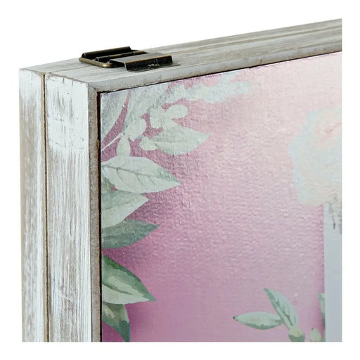 Декоративна кутия DKD Home Decor Розов Люляк Дървен MDF