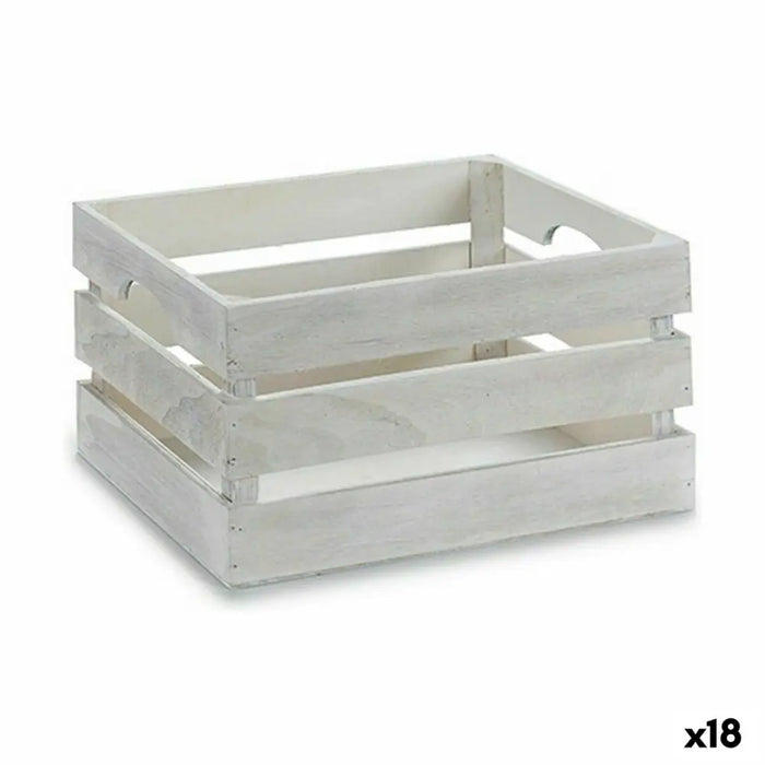 Декоративна кутия Gift Decor 4611C-WHI 4611C-WHI Бял Дървен