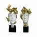 Декоративна фигурка DKD Home Decor Бял Златен Лице 14 x 11