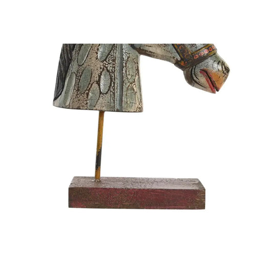Декоративна фигурка DKD Home Decor Кон Желязо Дърво манго