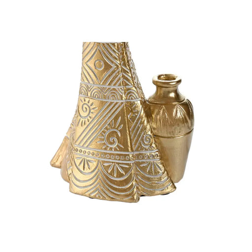 Декоративна фигурка Home ESPRIT Бял Черен Златен Африканка