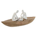 Декоративна фигурка Home ESPRIT Бял Естествен Кораб