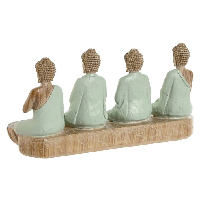 Декоративна фигурка Home ESPRIT Бял Зелен Буда Ориенталски