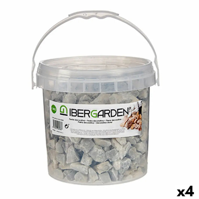 Декоративни Камъни Ibergarden Светло сив 3 Kg (4 броя)
