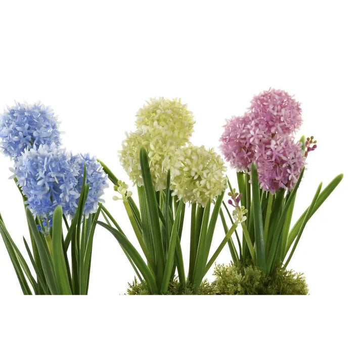 Декоративно Растение DKD Home Decor Пяна Син Розов Жълт