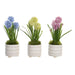 Декоративно Растение DKD Home Decor Пяна Син Розов Жълт