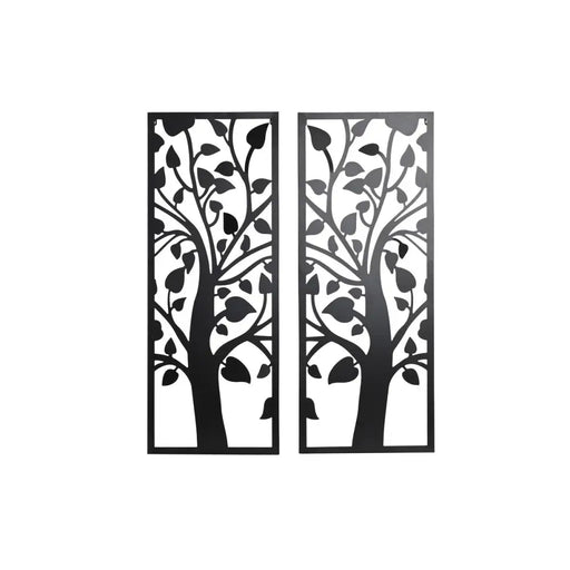 Декорация за стена DKD Home Decor (2 Части) Дърво Метал