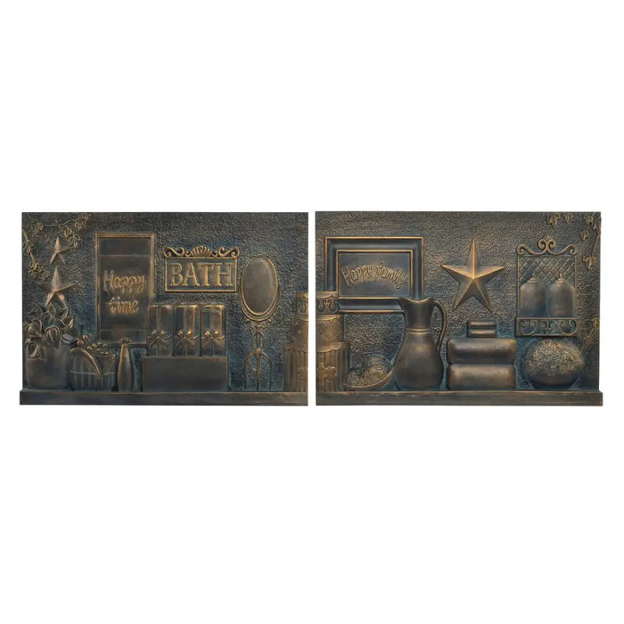 Декорация за стена DKD Home Decor Мед 60 x 4 x 40 cm (2
