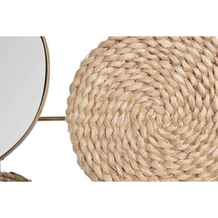 Декорация за стена DKD Home Decor Огледало Естествен Метал