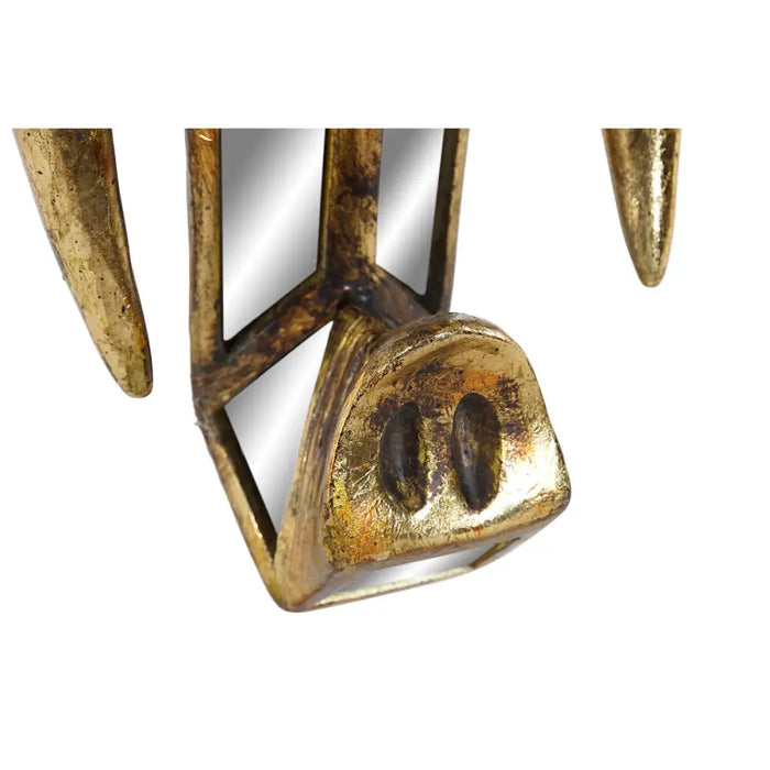 Декорация за стена DKD Home Decor Огледало Слон Златен