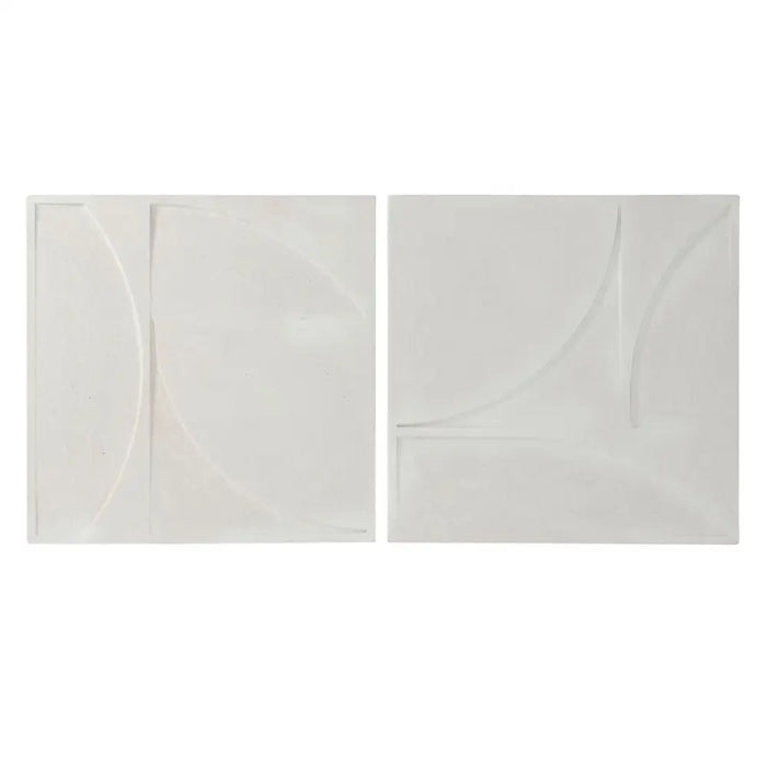 Декорация за стена Home ESPRIT Бял Модерен 80 x 4 x 80 cm