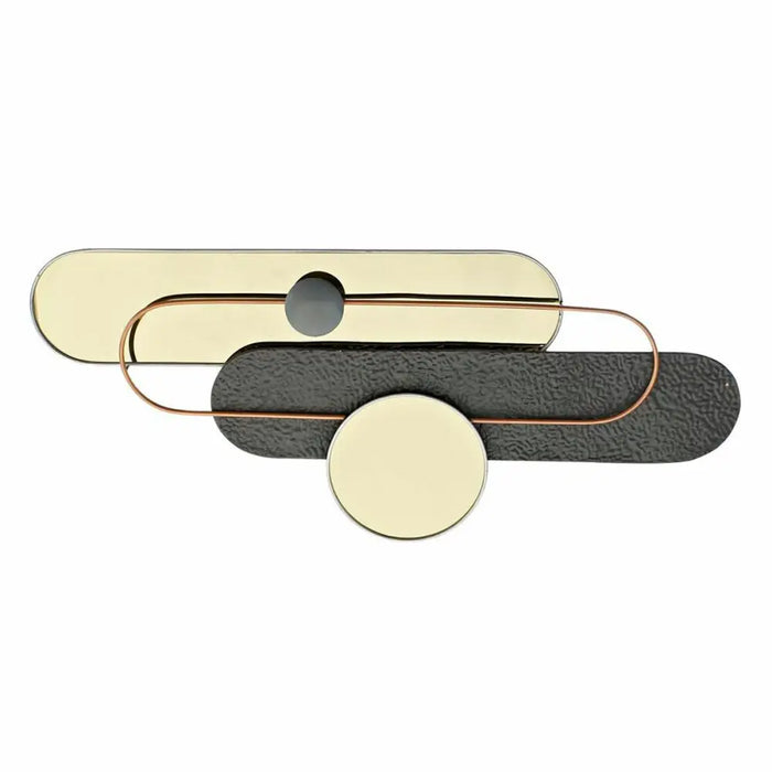 Декорация за стена DKD Home Decor Сив Златен Метал PVC