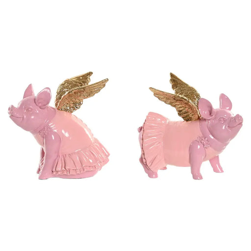 Декоративна фигурка Home ESPRIT Розов Прасе 19 x 11 x 17 cm