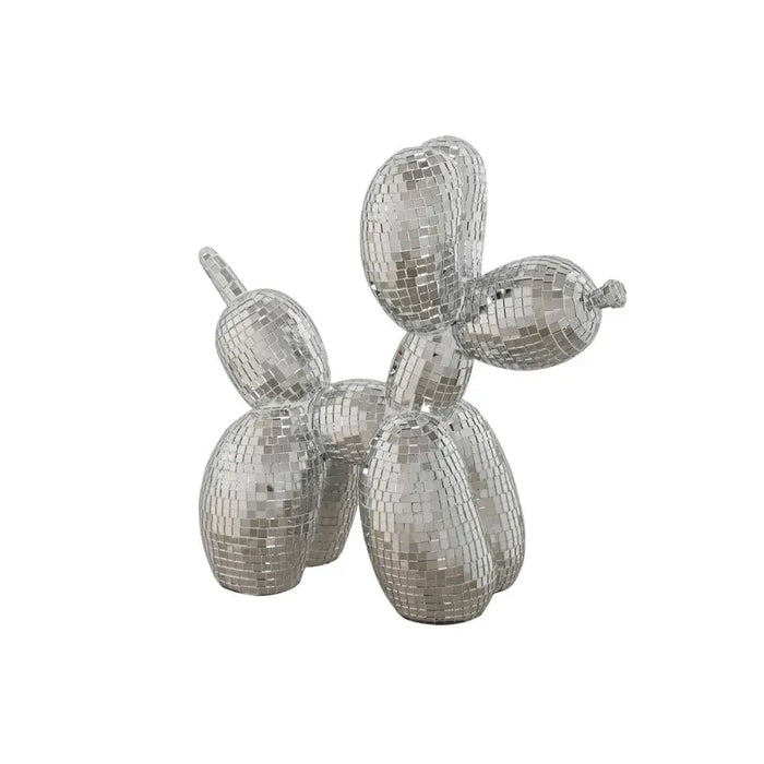 Декоративна фигурка Home ESPRIT Сребрист Куче 26 x 12 x 26