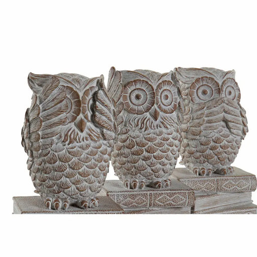Декоративна фигурка DKD Home Decor Бял Бухал Гранитогрес 11