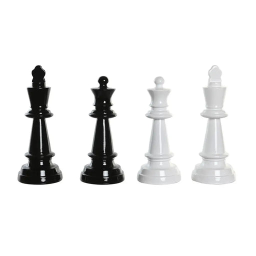 Декоративна фигурка DKD Home Decor Черен Бял Смола Шахматни