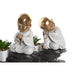 Декоративна фигурка DKD Home Decor Черен Златен Бял Смола