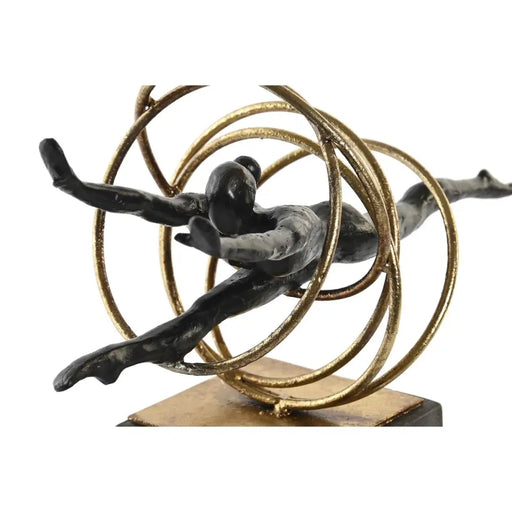 Декоративна фигурка DKD Home Decor Черен Златен Метал Смола