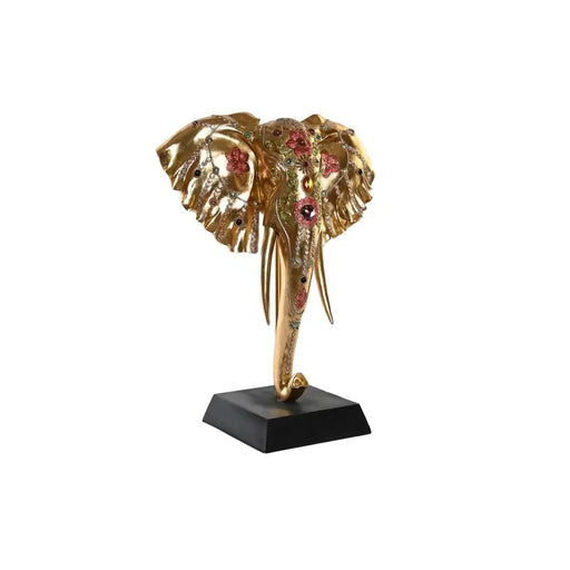 Декоративна фигурка DKD Home Decor Черен Златен Слон