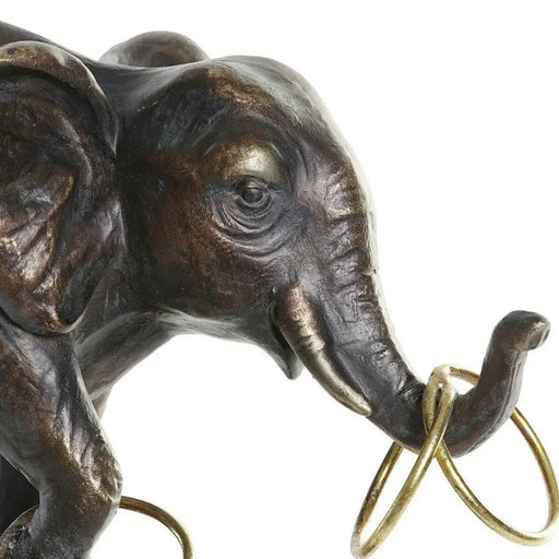 Декоративна фигурка DKD Home Decor Черен Златен Слон