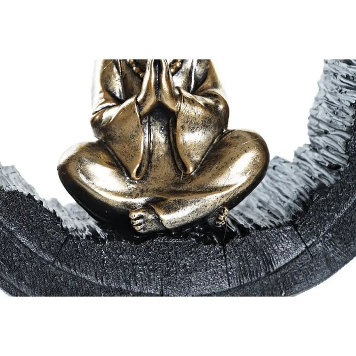 Декоративна фигурка DKD Home Decor Черен Златен Монах