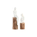 Декоративна фигурка DKD Home Decor Дама Кафяв Бял (2 броя)