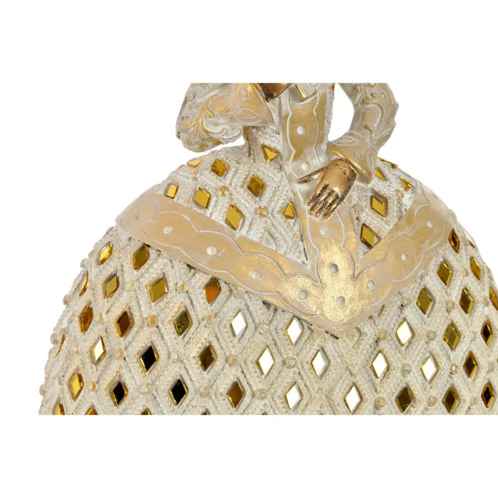 Декоративна фигурка DKD Home Decor Огледало Бежов Златен