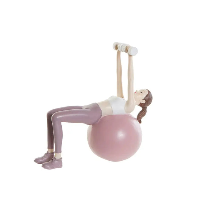 Декоративна фигурка DKD Home Decor Розов Yoga Scandi 18,5 x
