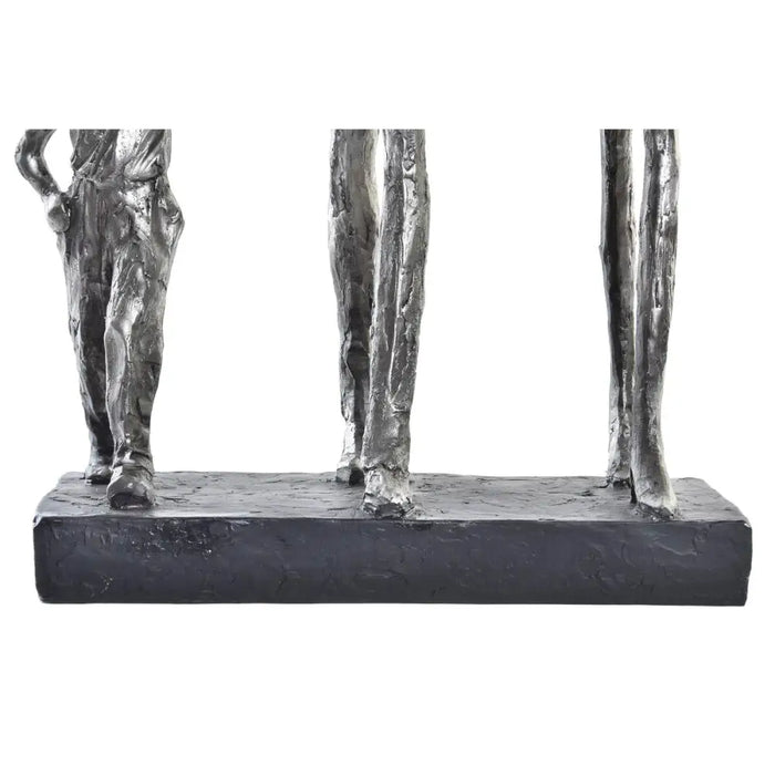 Декоративна фигурка DKD Home Decor Сребрист Черен Смола