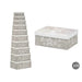 Декоративна кутия Pincello 63 63 Бял Сив Картон (2 броя)