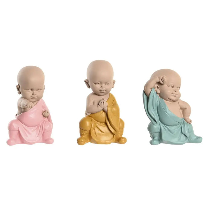 Декоративна фигурка DKD Home Decor Син Розов Жълт Смола