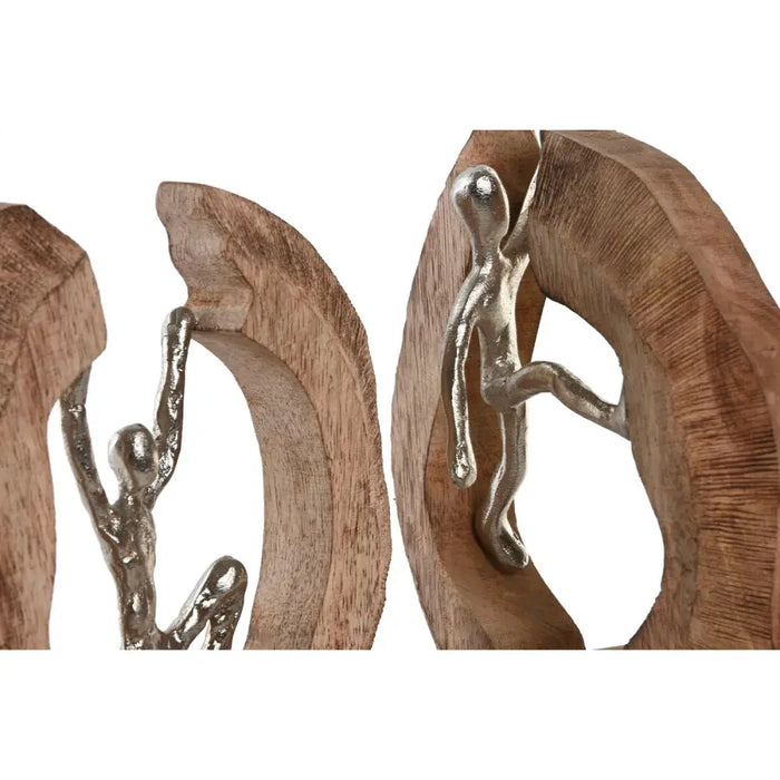 Декоративна фигурка Home ESPRIT Кафяв Сребрист Естествен 19