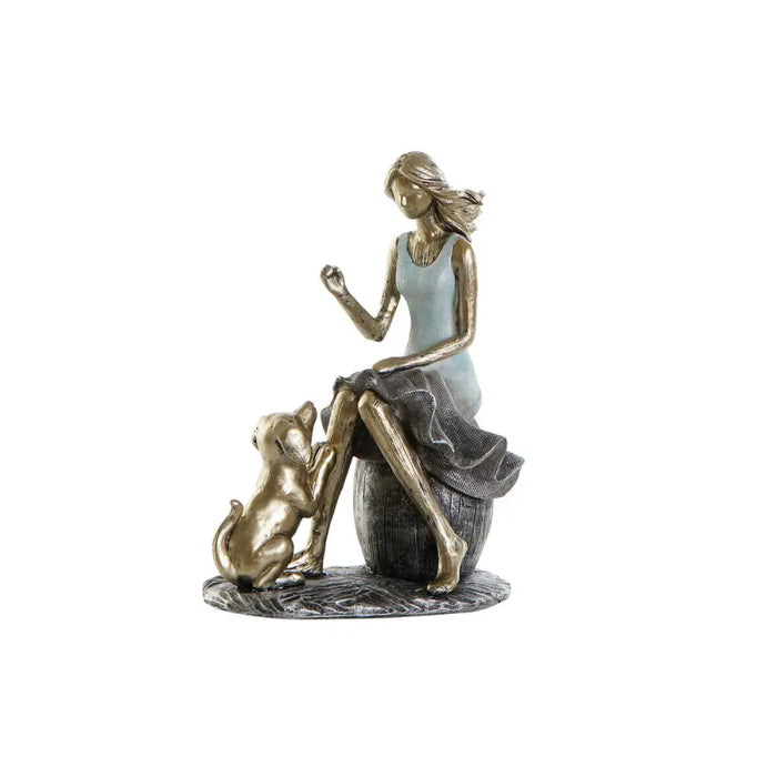 Декоративна фигурка DKD Home Decor Син Златен Дама 13 x 8,5