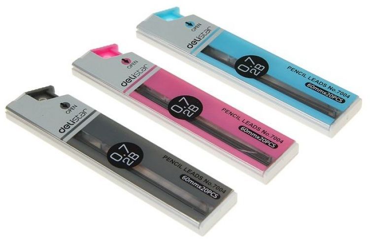 Графити Deli Scribe - E7004, 0.7 mm, 2B, 20 броя, асортимент