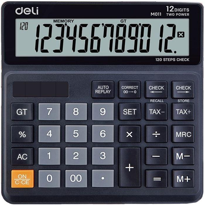 Калкулатор Deli Smart - EM01120, 12 dgt, черен