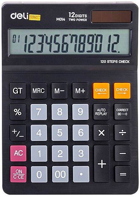 Калкулатор Deli Smart - EM01420, 12 dgt, черен