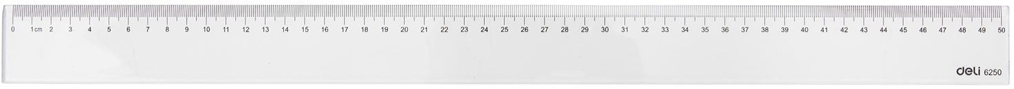 Линия за чертане Deli Essential - E6250, 50 cm, прозрачна