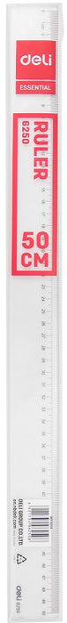 Линия за чертане Deli Essential - E6250, 50 cm, прозрачна