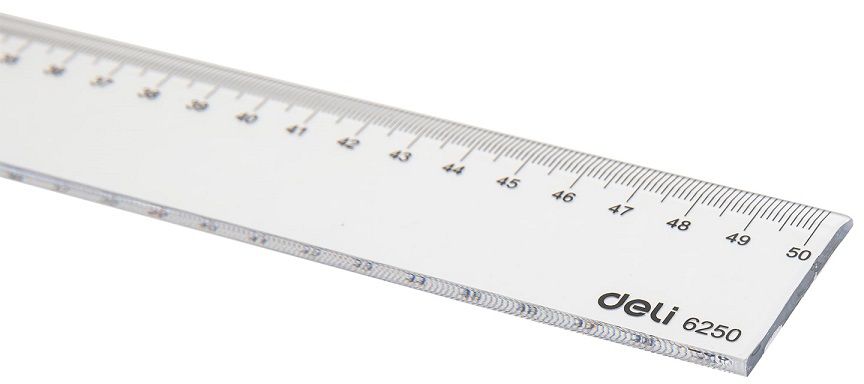 Линия за чертане Deli Essential - E6250, 50 cm, прозрачна