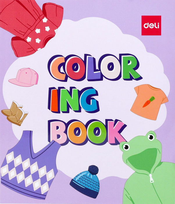 Книжка за оцветяване Deli EN045 - Дрехи