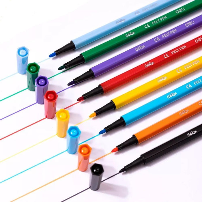 Флумастери Deli Colorun - EC157-24, 24 цвята