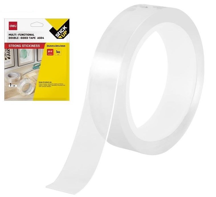 Монтажна двойнолепяща нано лента Deli Stick Up - EA504, 24 mm х 3 m