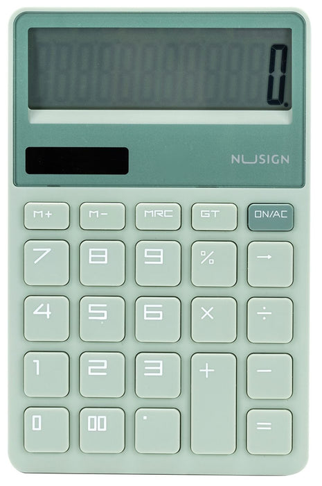 Калкулатор Deli NuSign - ENS042, 12 dgt, зелен