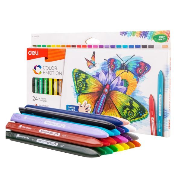 Пастели пластик Deli Color Emotion - EC20020, 24 цвята