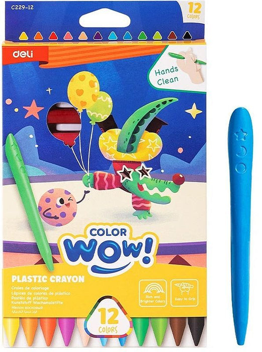 Восъчни пастели Deli Color Wow - 12 цвята