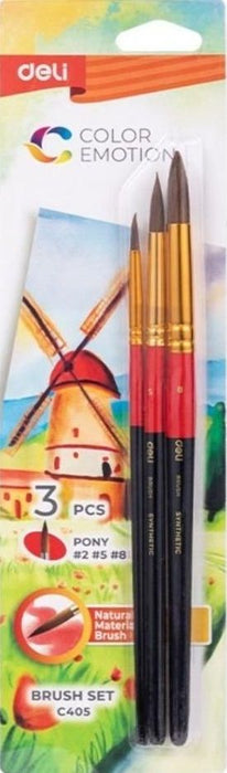 Комплект четки за рисуване Deli Color Emotion - EC405, 3 броя