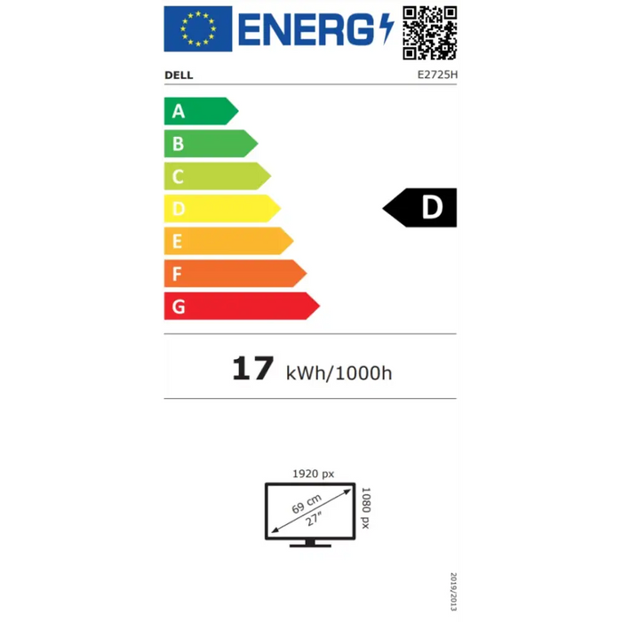 Dell E2725H 27’’ Edge LED Anti-Glare VA панел 5ms GTG 75 Hz