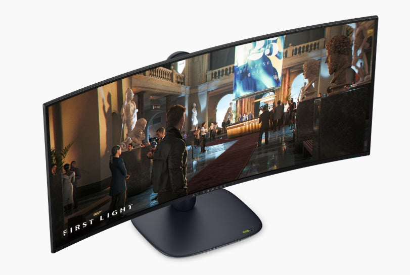 Dell Alienware AW3426DW, 34" QD-OLED 21:9, UW-QHD 3440x1440, AR, 99% DCI-P3, съвместим с NVIDIA G-SYNC + AMD FreeSync, 280Hz, 0.03 ms GTG, 1,500,000:1, 300 cd/m2, HDR, VRR, HDMI, DP, USB хъб, регулируема височина, завъртане, въртене, накланяне, черен