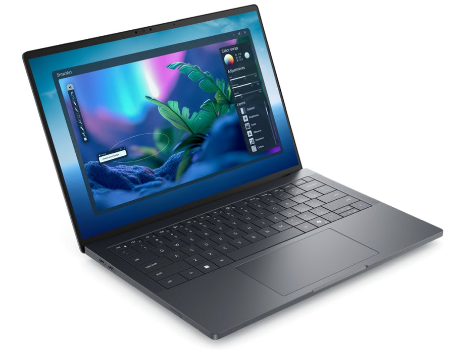 Dell Pro Max 14 Premium MA14250, Intel Ultra 7 265H vPro (13 TOPS NPU, 16 ядра, до 5.30 GHz), 14" FHD+ (1920x1200), 400 Nit AG, 32GB LPDDR5x 8400 MT/s, 512GB TLC, NVIDIA RTX PRO 1000 Blackwell 8GB GDDR7, 8MP HDR + IR UPD камера, Wi-Fi 7, FPR, Backlit